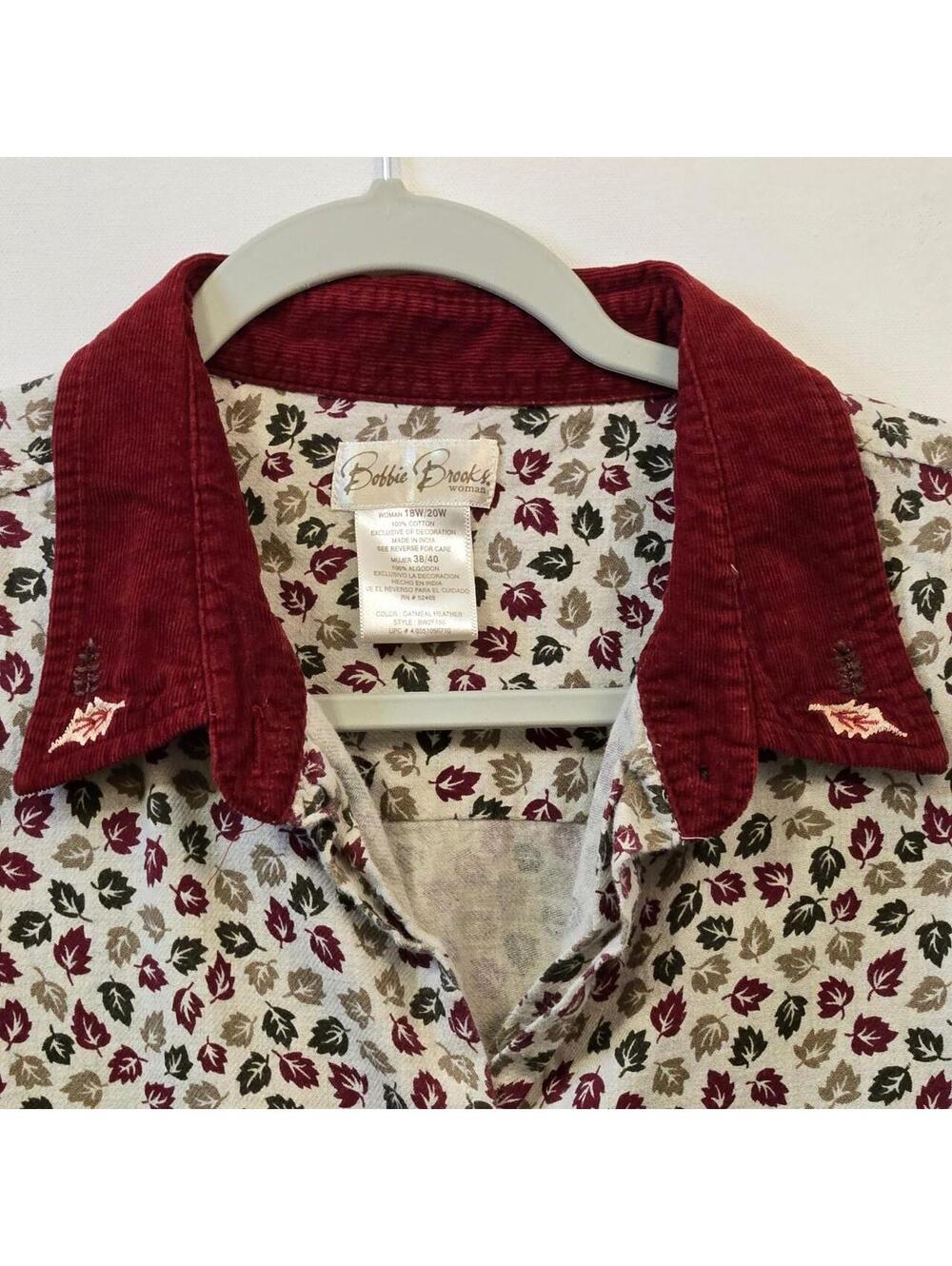 Bobbie Brooks Women's Red and Multi Shirt